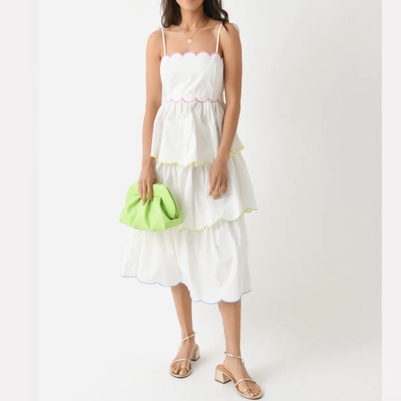English Factory Dresses & Skirts - English Factory Scallop Tiered Sleeveless Dress - Size XS (NWT)